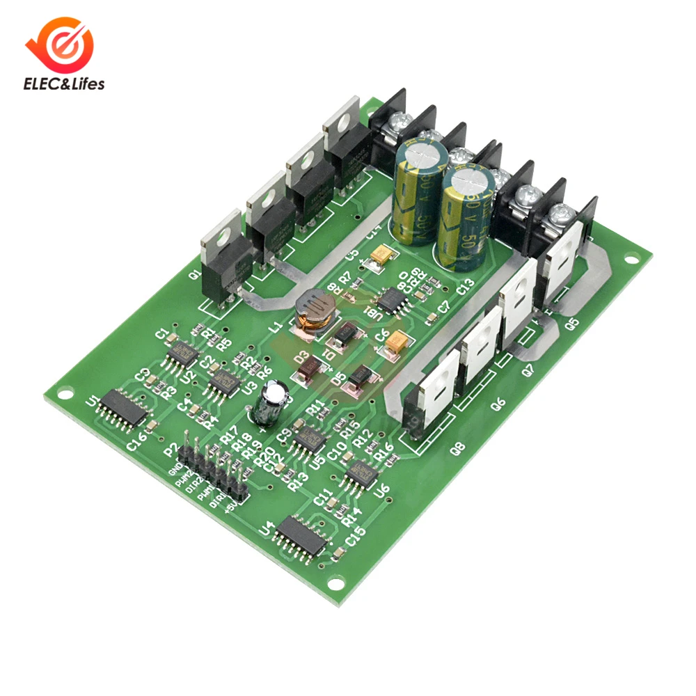 Двухмоторный драйвер Модуль платы h-мост PWM DC Мотор привод MOSFET IRF3205 3-36 в 10A пик 30A