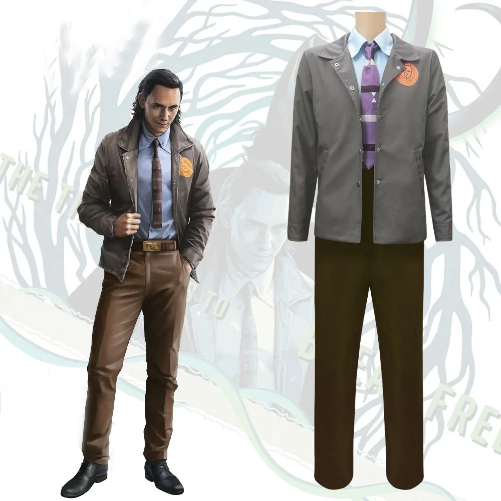 

2021 Loki Cosplay Costume Loki Laufeyson God of Evil Uniform Full Set of Man Women Unisex Halloween Carnival Costumes