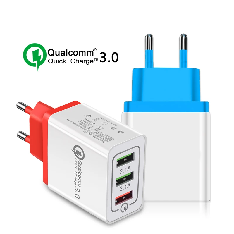 QC 3,0 5V 3A USB зарядное устройство Быстрая зарядка 3,0 адаптер быстрой зарядки 3 USB зарядное устройство для мобильного телефона iphone XR XS Max X 7 8 зарядное устройство s