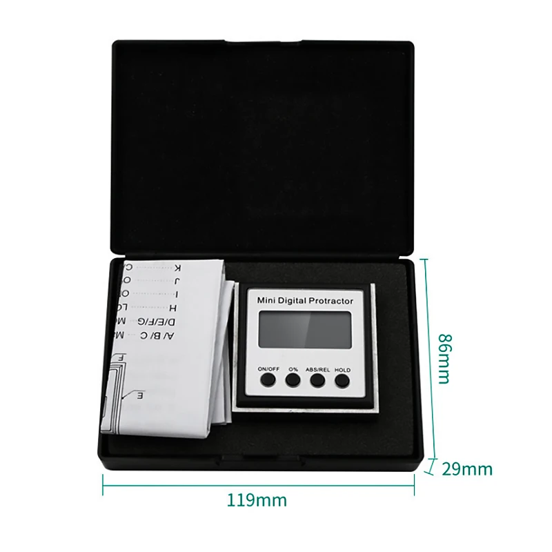 Цифровой угломер транспортир инклинометр магнитный измерительная маска с