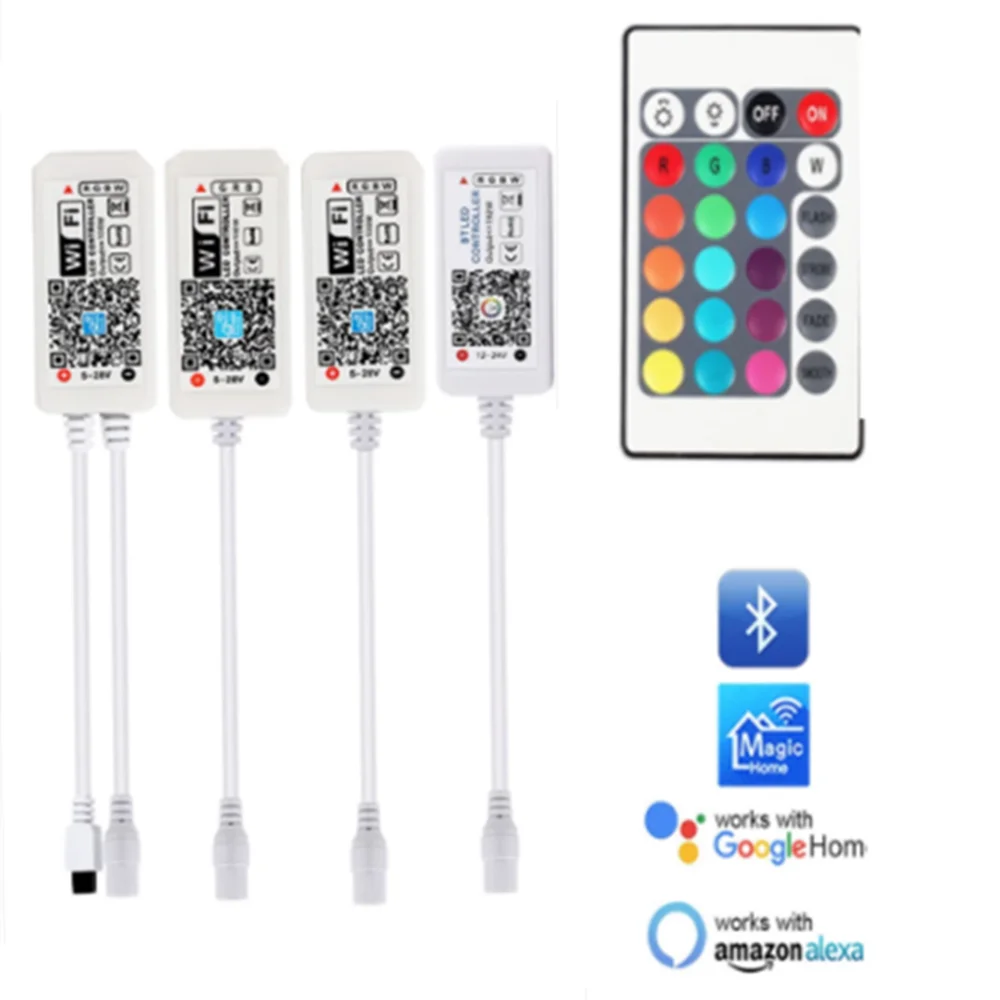 SZRZGT5V 12V 24V светодиодная полоса Bluetooth-совместимая/WIFI RGB / RGBW управление ler Android IOS APP