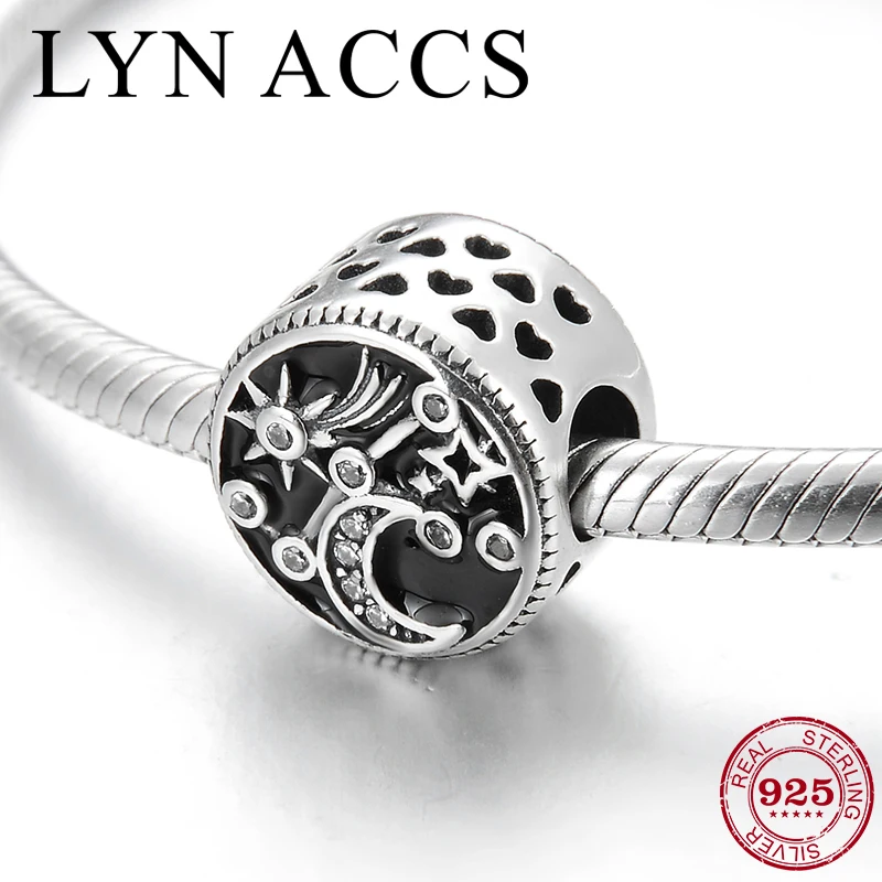 Высокое качество 925 стерлингового серебра Защита от солнца с изображением луны и