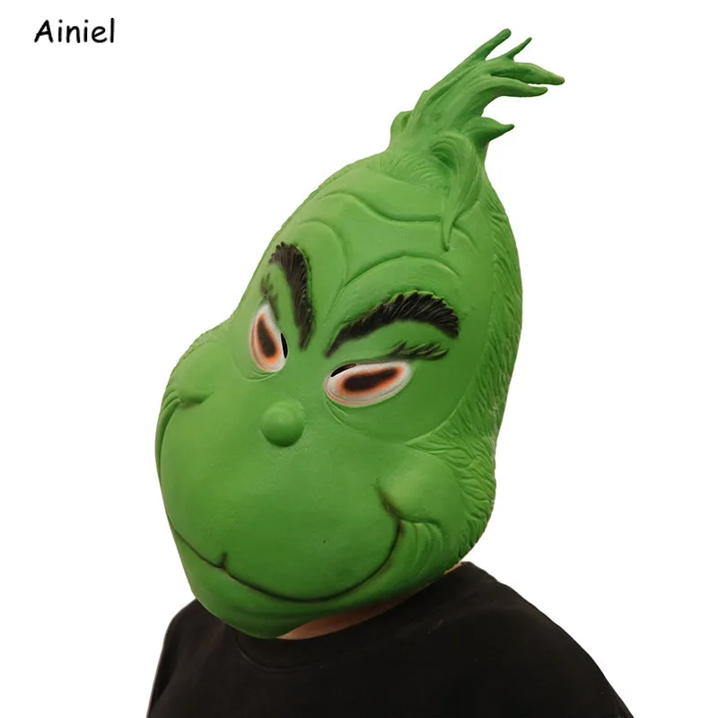 Маска для косплея как украли рождественские костюмы реквизит с зелеными