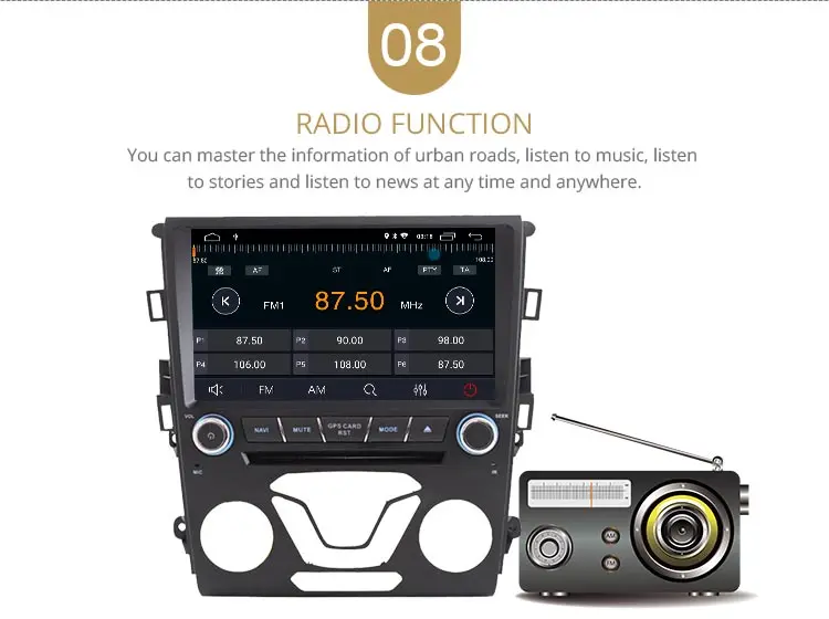 LJDA Android 10 автомобильный мультимедийный плеер для Ford Mondeo Fusion 2013 gps Навигация стерео CD DVD плеер wifi 1 Din автомагнитола