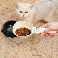 pet food scale electronic measuring tool for dog cat feeding bowl measuring spoon kitchen scale digital display 250ml