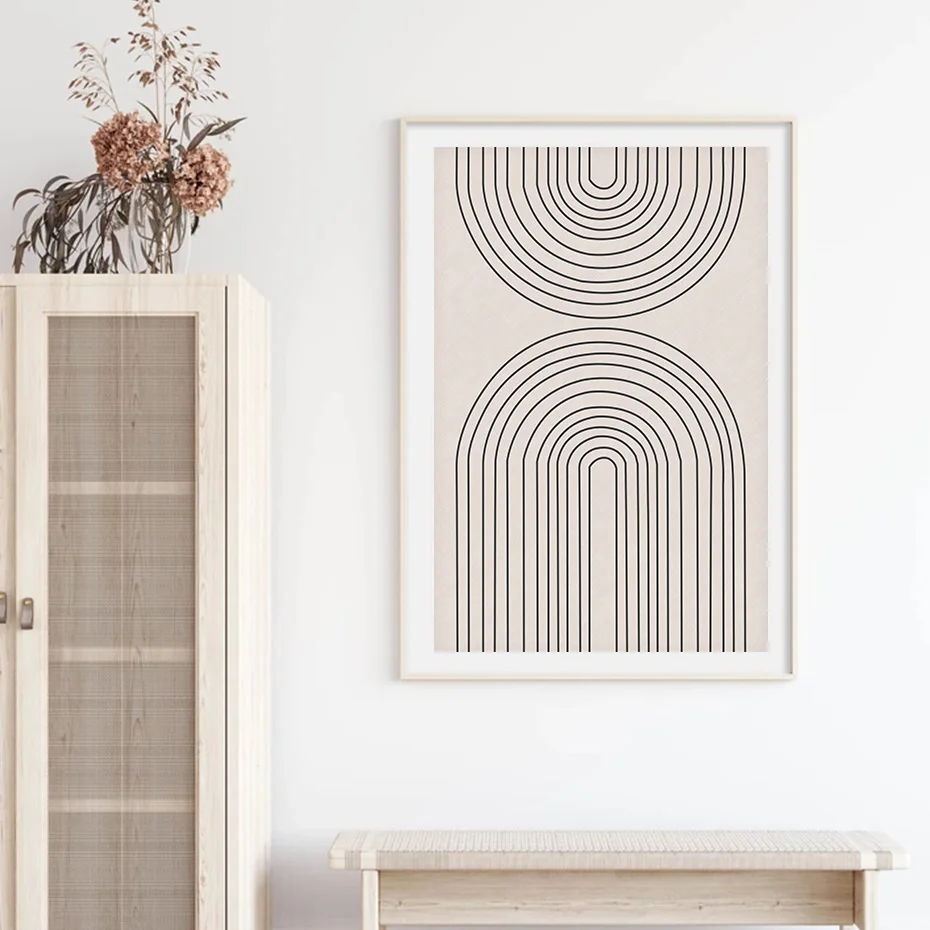 Модная Минималистичная абстрактная Настенная картина в богемном стиле