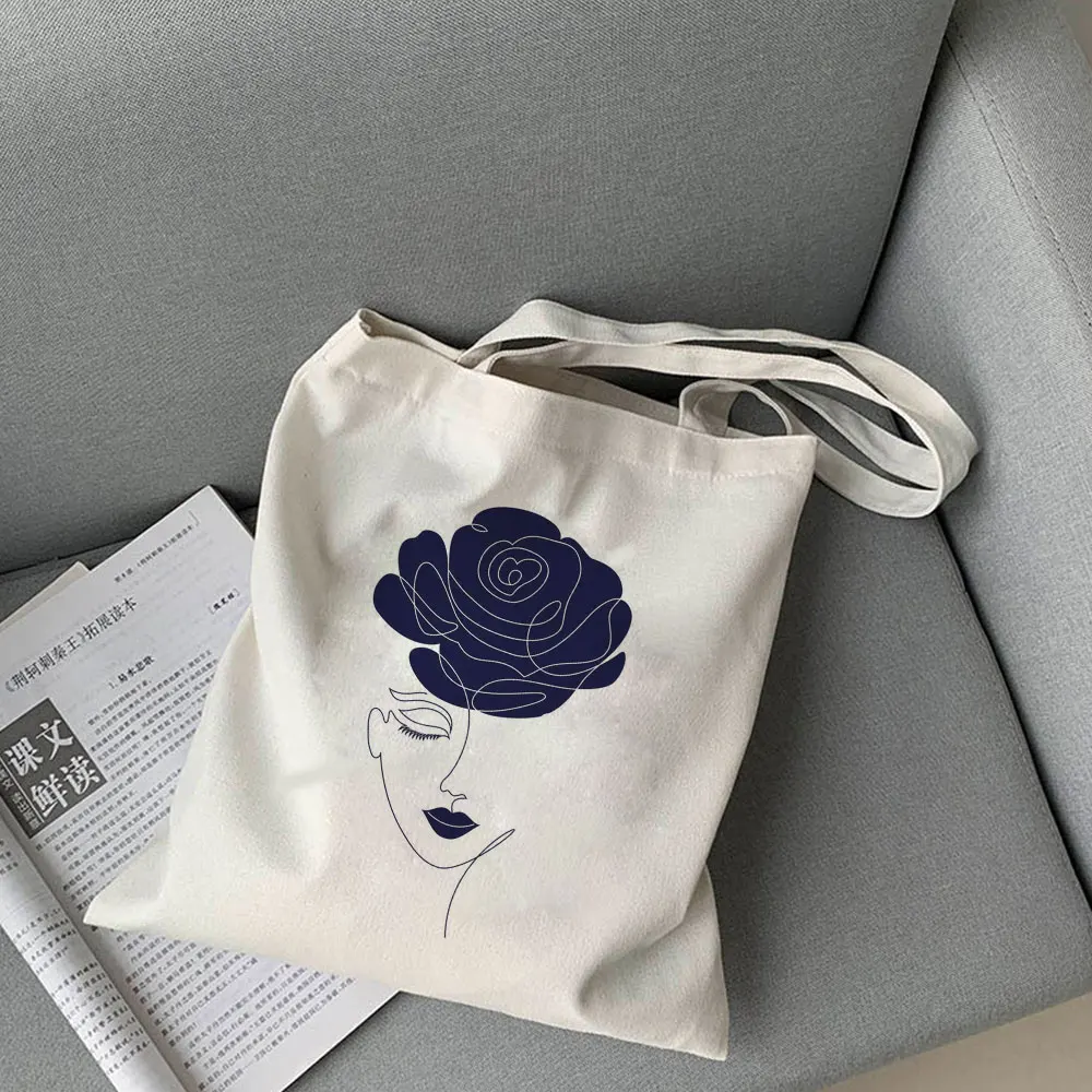 

Korea Ulzzang Aesthetic Abstract Print Women Bag Casual Vintage Large-capacity Vogue Harajuku Tote Casual Shoulder Canvas Bags
