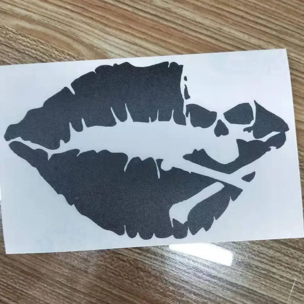 Поцелуй смерти панк девушка губы Группа Череп виниловые автомобильные наклейки