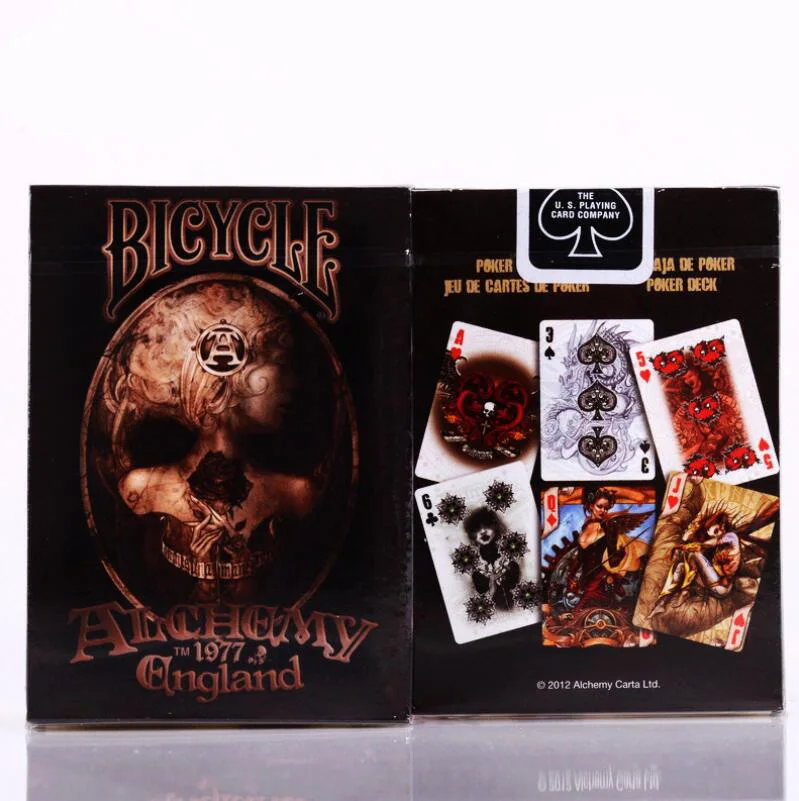 Велосипед черный сердечник бумага Alchemy английская колода игральные карты