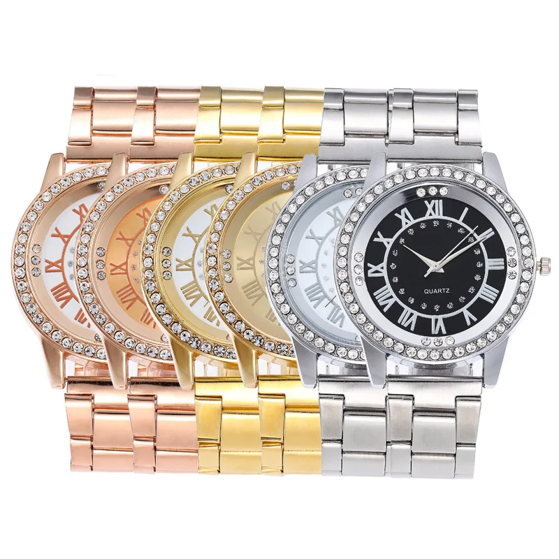 

Классические роскошные женские часы Geneva стразы, модные женские часы со стразами, женские часы