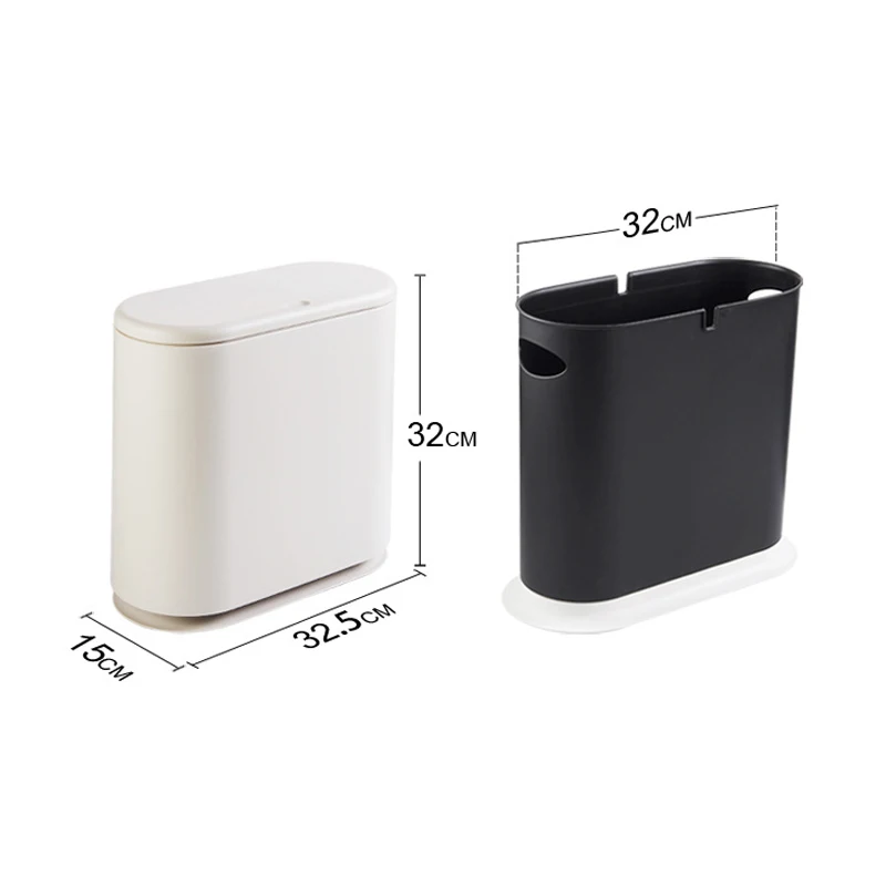 

Dual Layer Trash Can Plastic Removable Space-saving Simple Garbage Can AIA99