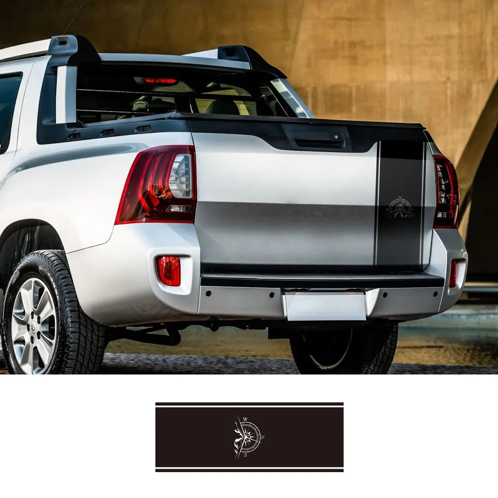 Задняя наклейка для пикапа Renault Duster Oroch автомобильные наклейки задняя дверь