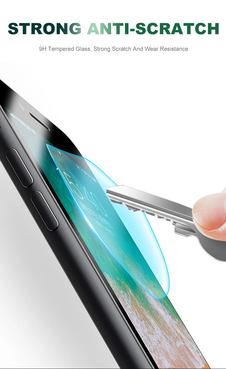 200D полное покрытие защитное закаленное стекло для Iphone 7 8 Plus Защитное экрана 6 6s