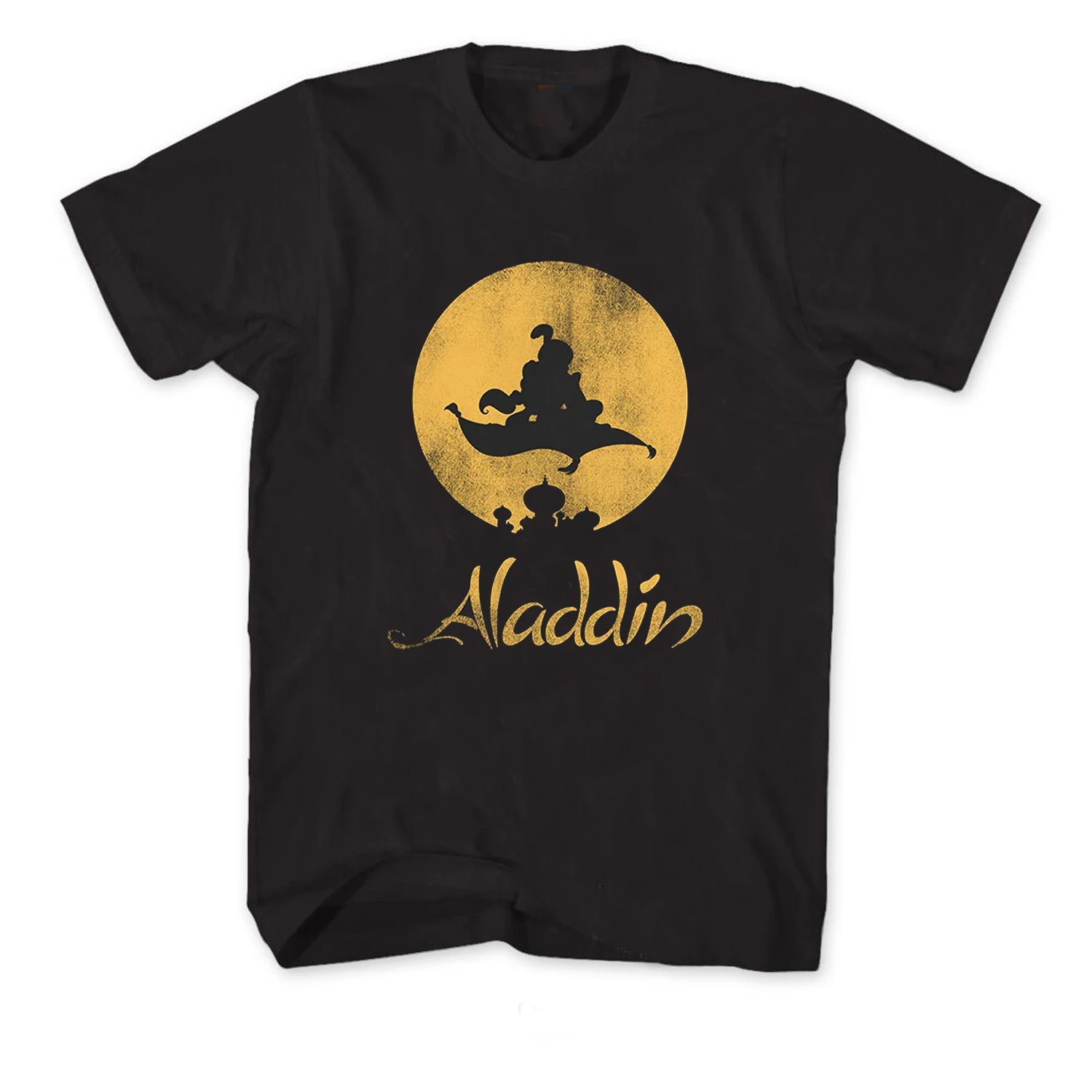 

Aladdin Juniors Magic Carpet Ride Silhouette Men's T-Shirt. Summer Cotton Short Sleeve O-Neck Unisex T Shirt New Gift S-3XL