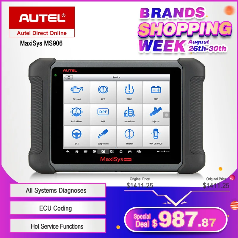 Autel MaxiSys MS906 OBD2 сканер Automotivo диагностический ключ Программирование Код читатель OEM