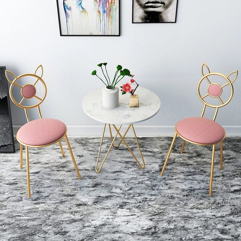 Скандинавский роскошный стул для столовой туалетный столик современный простой