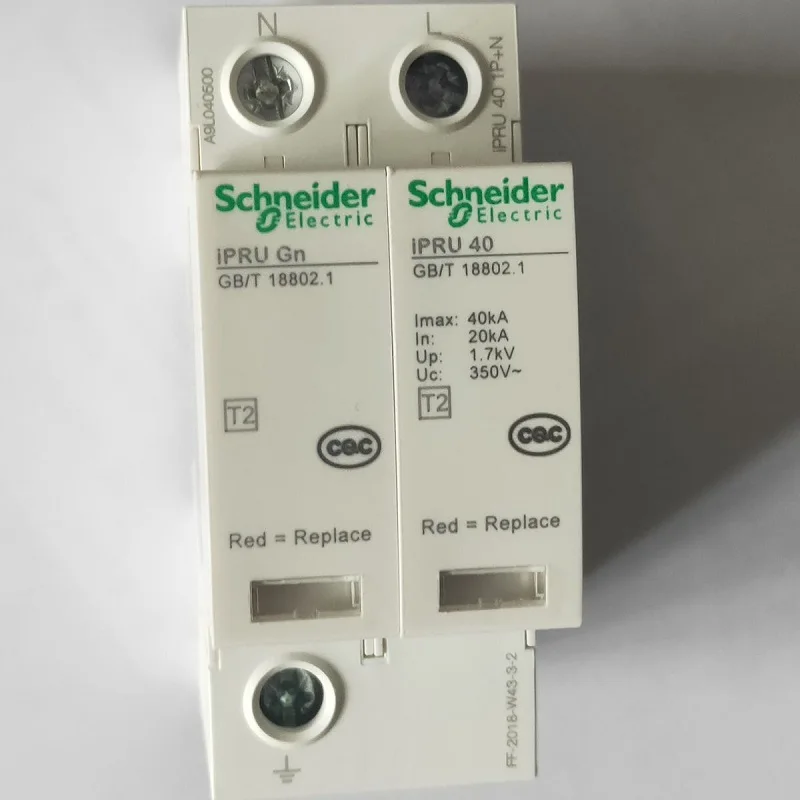 

Schneider electric Pluggable Surge Protector iPRU 1P+N 10KA 20KA 40KA 65KA 80KA 100KA 120KA TYPE II
