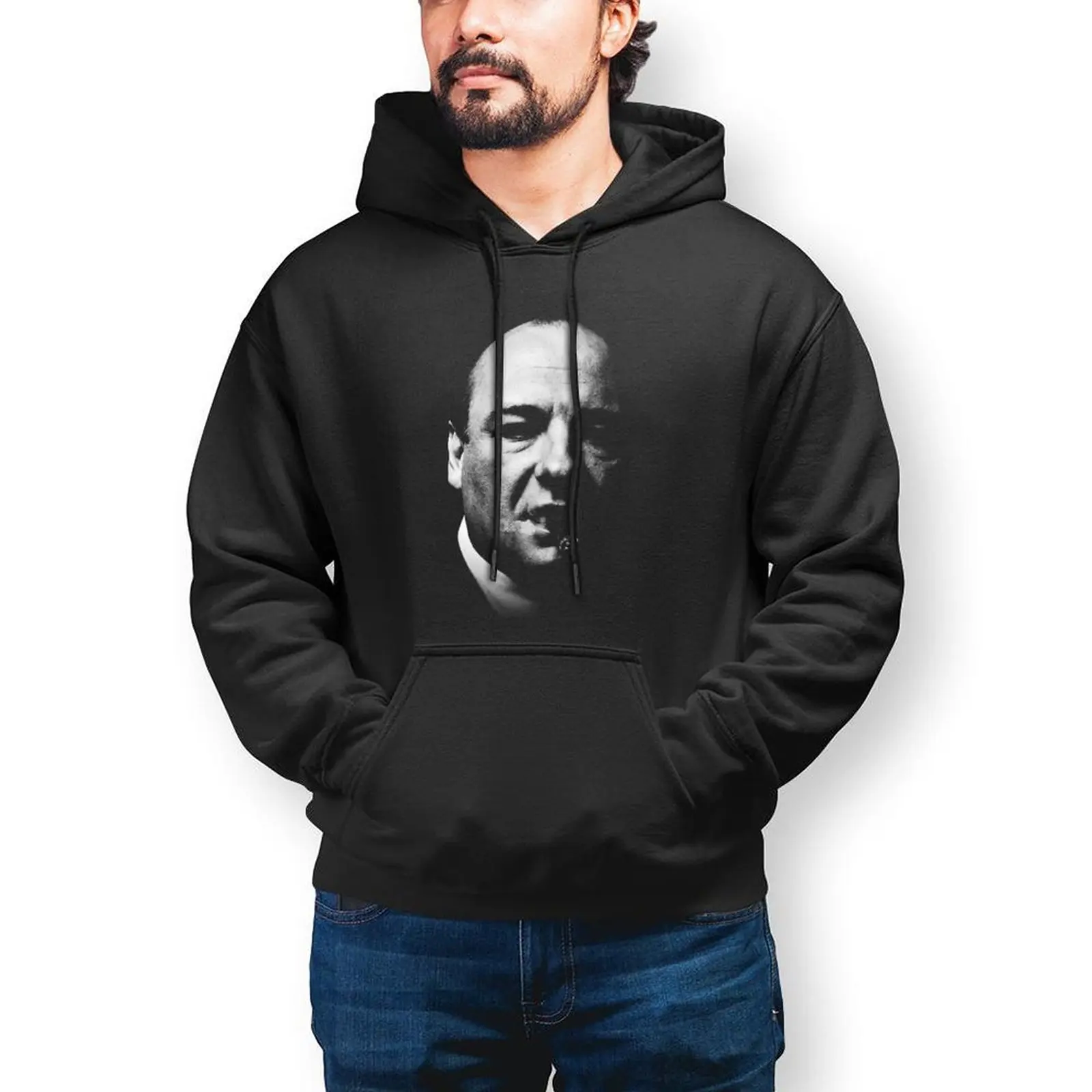 

Толстовки Tony Soprano, хлопковые худи с рисунком драмы, ТВ-сериала, уличный пуловер, худи, теплые длинные мужские большие размеры