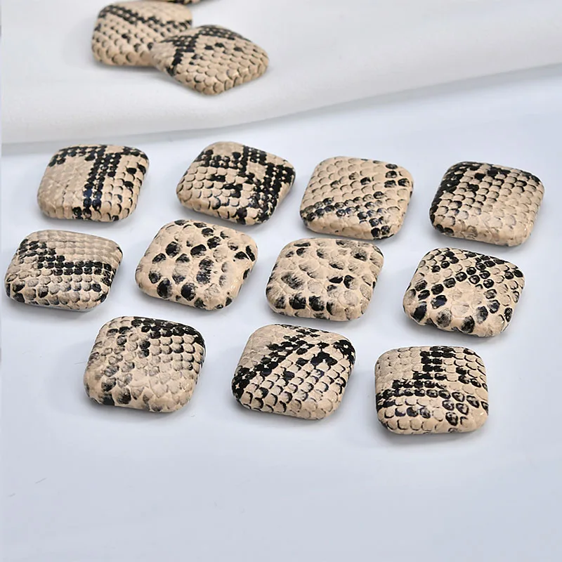 Застежка из искусственной кожи с леопардовым узором квадратные серьги сделай