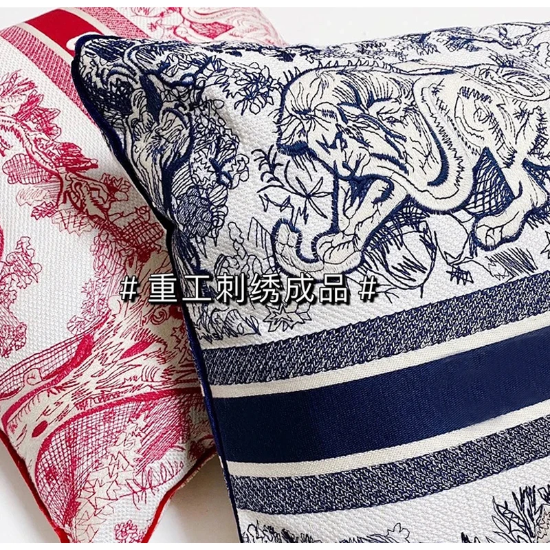 Модный чехол для подушки Diphylleia с вышивкой Роскошный на поясницу Шикарный декор |