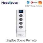 MoesHouse ZigBee умный дом беспроводной переключатель сцены 4 банды пульт дистанционного управления портативный концентратор Tuya Zigbee не требуется ограничений для устройств управления