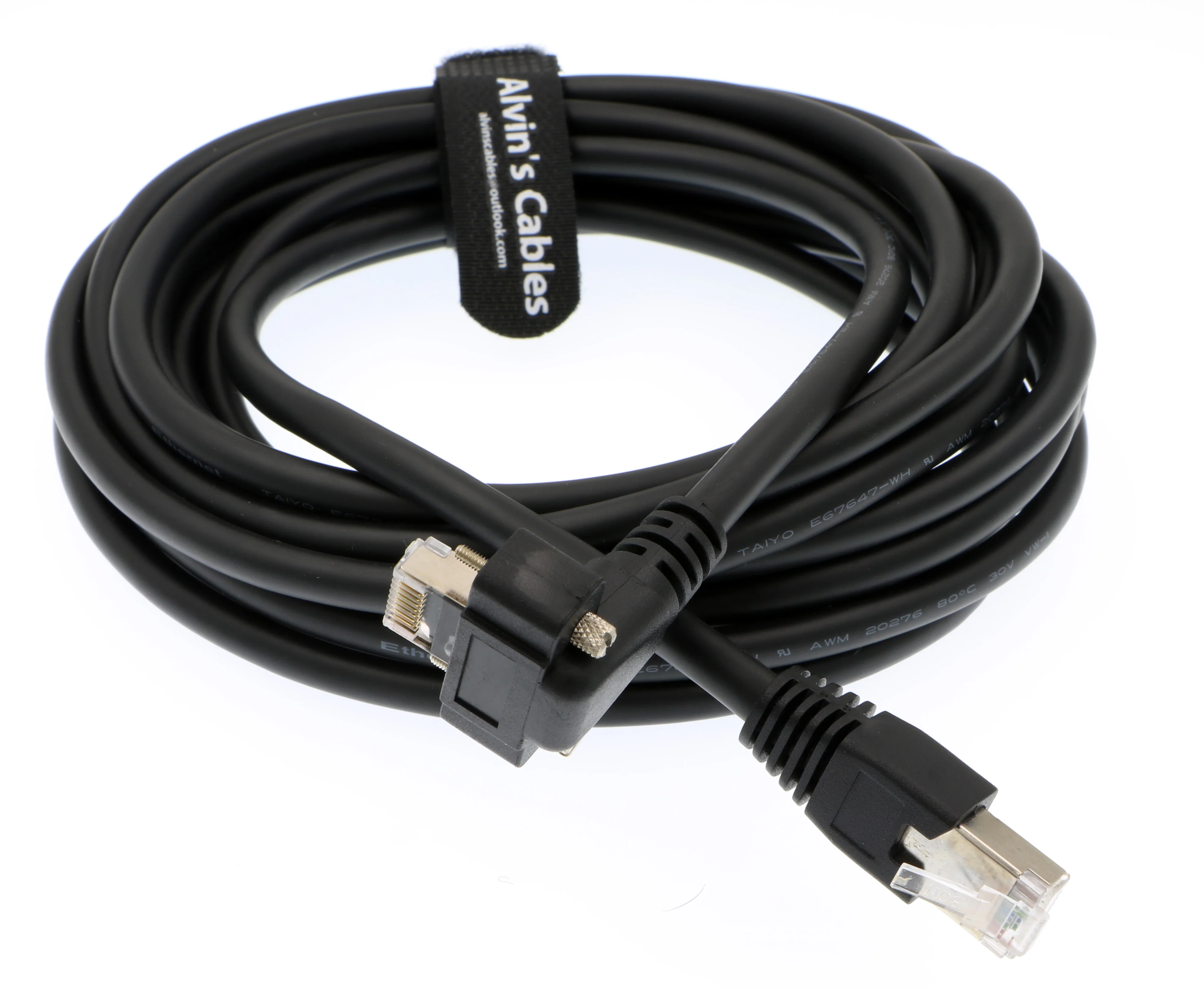 Кабель Alvin GigE Cat6 с винтовым замком горизонтальный и правый угол RJ45 DrC кабель для