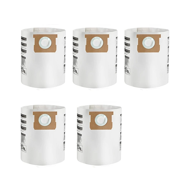 

5 Pack Disposable Collection Filter Bags Compatible for Shop-Vac 9066200 10-14 Gallon Type F + Type I