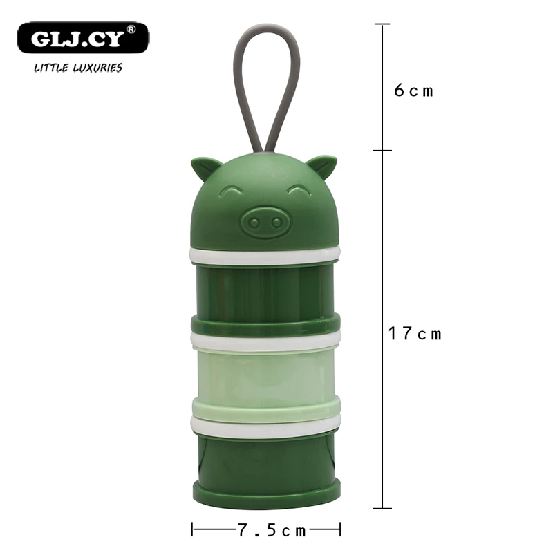 3 слойная портативная коробка для хранения детских продуктов мультяшная порошка