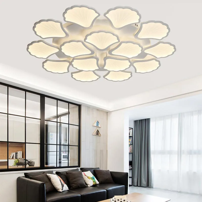 Светодиодная люстра современная лампа для гостиной спальни кухни белый блеск