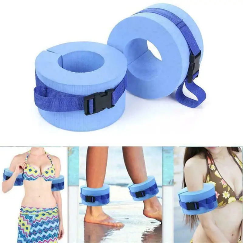 

1 Pair Water Buoyancy Strap Foam Aquatic Cuffs Swimming Leggings Arm Floating Ring Heavy Weights Swimming Rings Swim Accessories