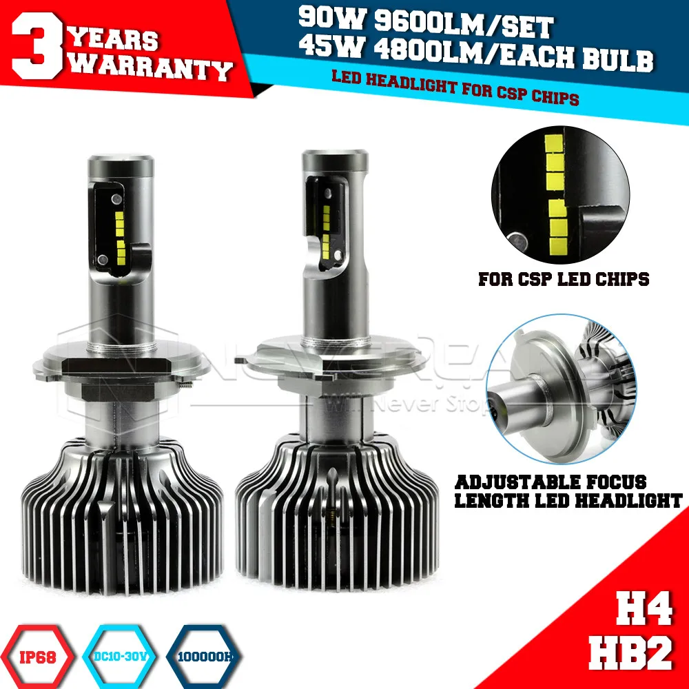 

Super Bright H4 HB2 Hi/Lo Beam P7 Led Car Headlight Conversion Kit Fog Lamp Bulb DRL 60W 8400LM 6000K 10V/30V DC Wholesale D25