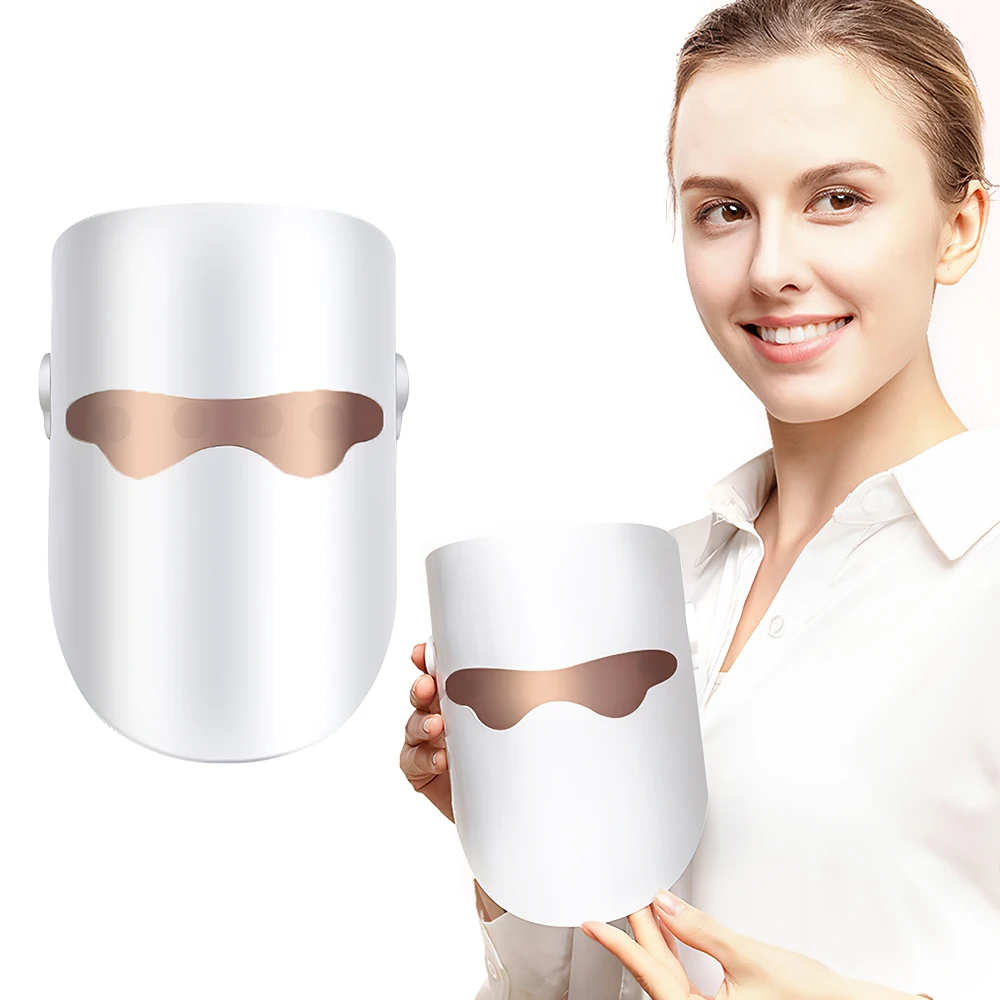 

3 Colors LED Facial Mask Beauty Reduce Skin Wrinkles Whitening Suppress Sebum Remove Spots LED Face Light Therapy Mask