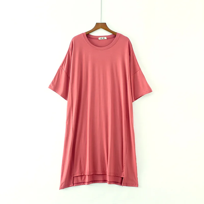 

Modal Nightdress Short Sleeve Loose Plus Size Sexy Female Summer Thin Section Pregnant Women Bathrobe Home Wear Sleepwear