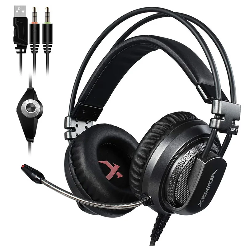 UNITOP Xiberia V10 Игровые наушники USB 7 1 гарнитура для ПК игровой компьютер бас стерео