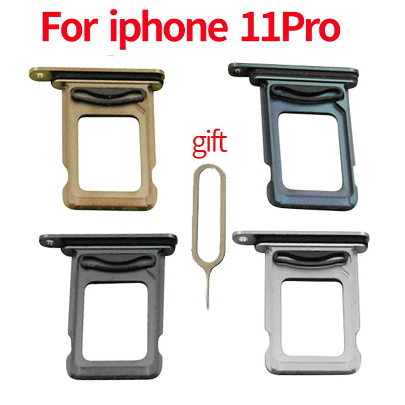 

Single/Dual Sim Card Holder Slot Replacement for iPhone 11 Pro SIM Card Tray Adapter With Waterproof Seal Rubber