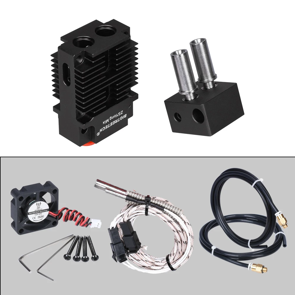 BIGTREETECH 2 в 1 из Hotend смешанные цвета Боуден экструдер части 3d принтер Hotend J-head 12 В/24 В 1,75 мм нити для Titan MK8