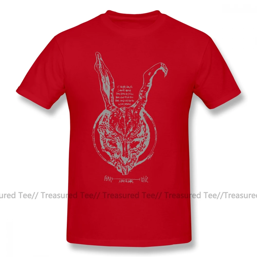 Футболка Donnie Darko, футболка Donnie Darko, забавная Футболка с принтом, 6xl, летняя мужская футболка с коротким рукавом, 100 хлопок - Цвет: Red