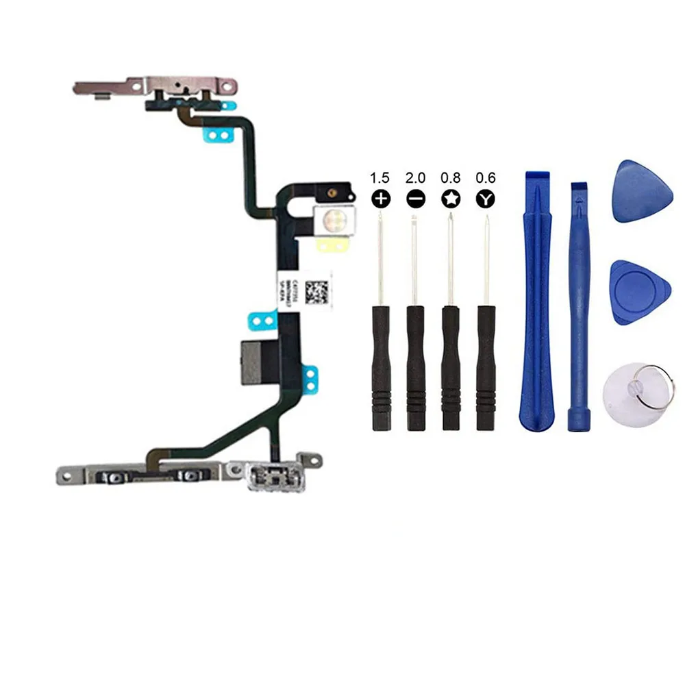 

Кнопки питания и громкости гибкий кабель с кронштейнами + набор инструментов для отвертки для iPhone 7 7Plus 8 8 Plus