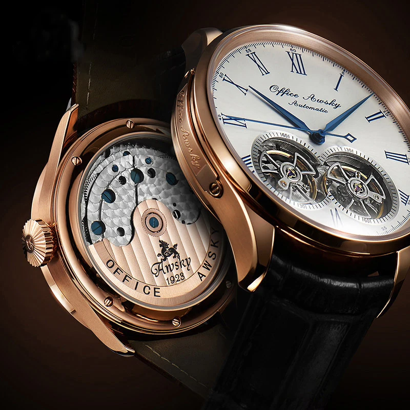 Часы мужские механические Автоматические брендовые деловые модные наручные с