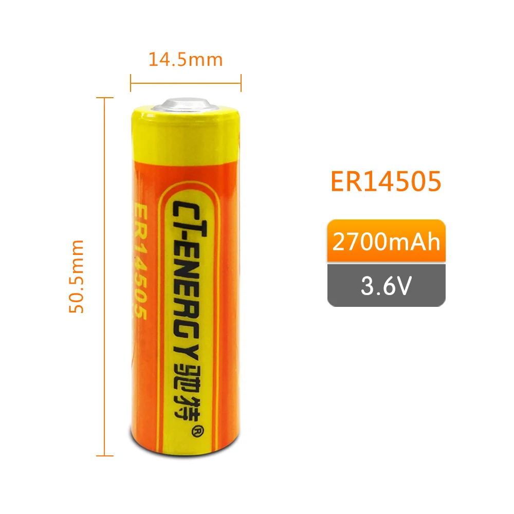 CT-ENERGY ER14505 LiSOCl2 AA 3 6 V 2700 мА/ч литий Батарея 4 шт./компл. |