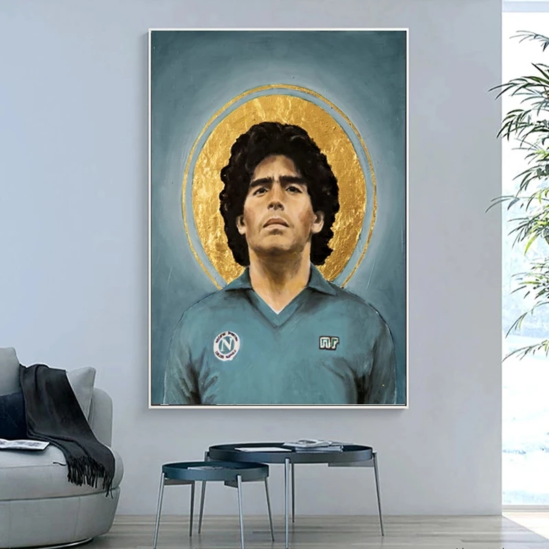 

Diego Maradona Football Soccer Star Retro HD Printed Gift Posters Wall Art Pictures Canvas Paintings Interior Bedroom Home Decor