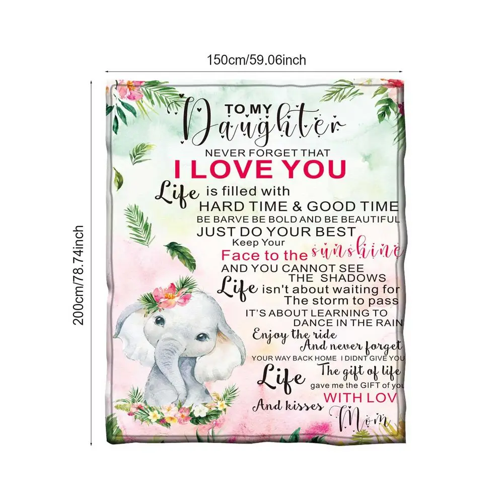 Фланелевое Одеяло для моей дочери одеяло-конверт с 3D цифровой печатью и надписью