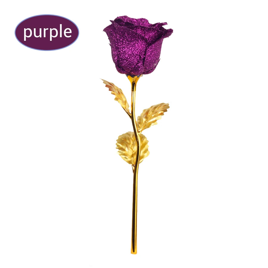 no led purple Романтический Красочный светодиодный сказочный розовый искусственный Галактический цветок розы для подруги, подарок на день Святого Валентина, свадебный Декор для дома - Цвет: no led purple