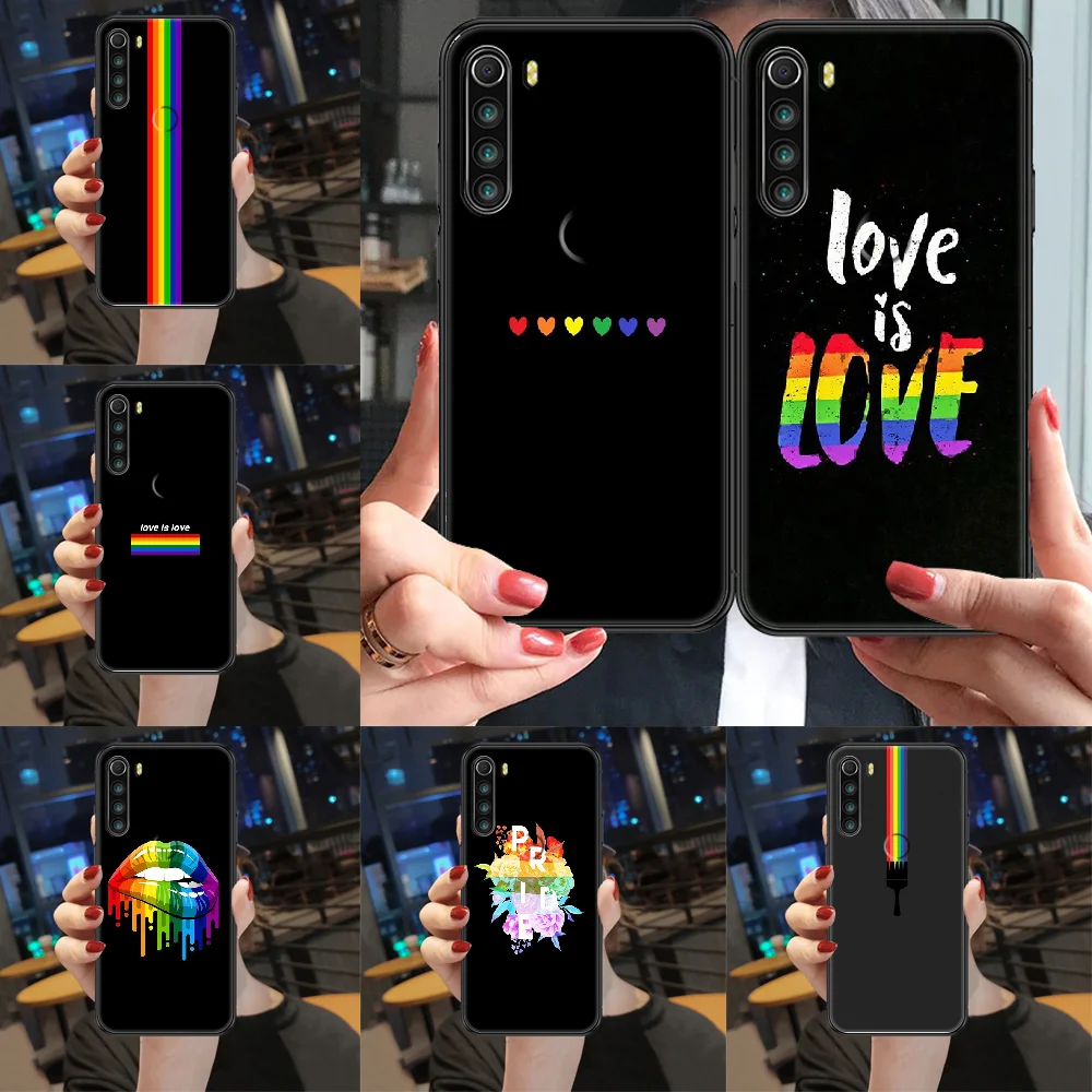 LGBT гей лесбиянок чехол для телефона Xiaomi Redmi Note 4X 6A 7 7A 8 8T 9 9A 9S 10 K30 Pro Ультра черный