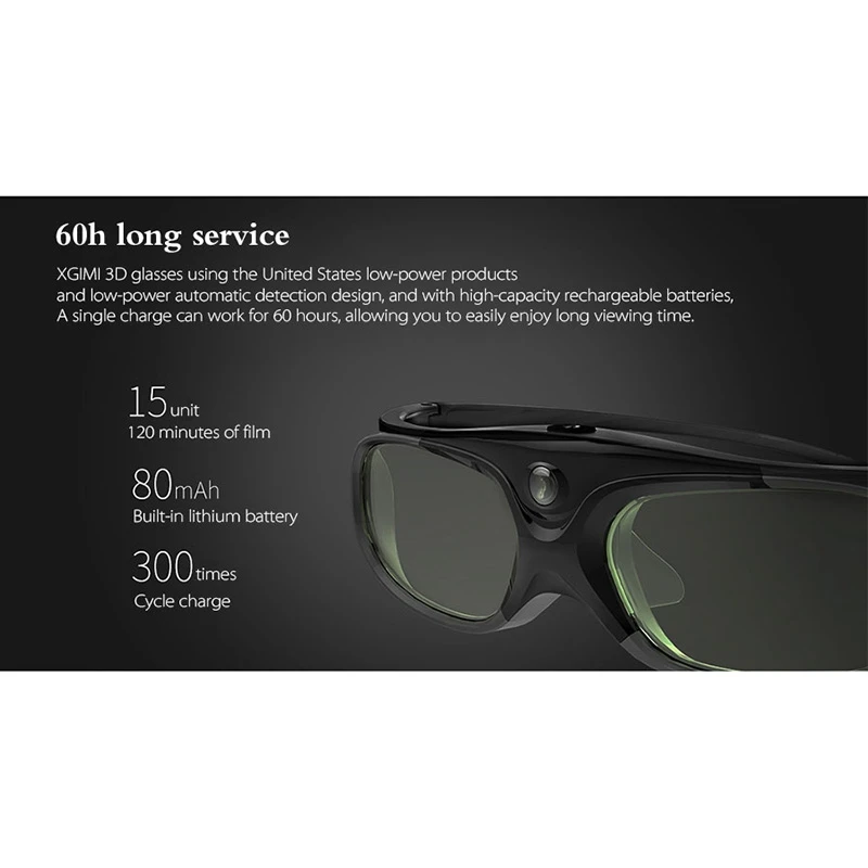 4 шт Активные 3D очки для DLP Link совместимые 96-144 Гц с Optama /Acer/BenQ /ViewSonic/XGIMI Проекторы |