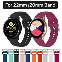 silicone strap for samsung galaxy watch 46mmactive 2 42mmhuawei watch gt gt2amazfit gtr bip for 22mm 20mm bracelet wristband