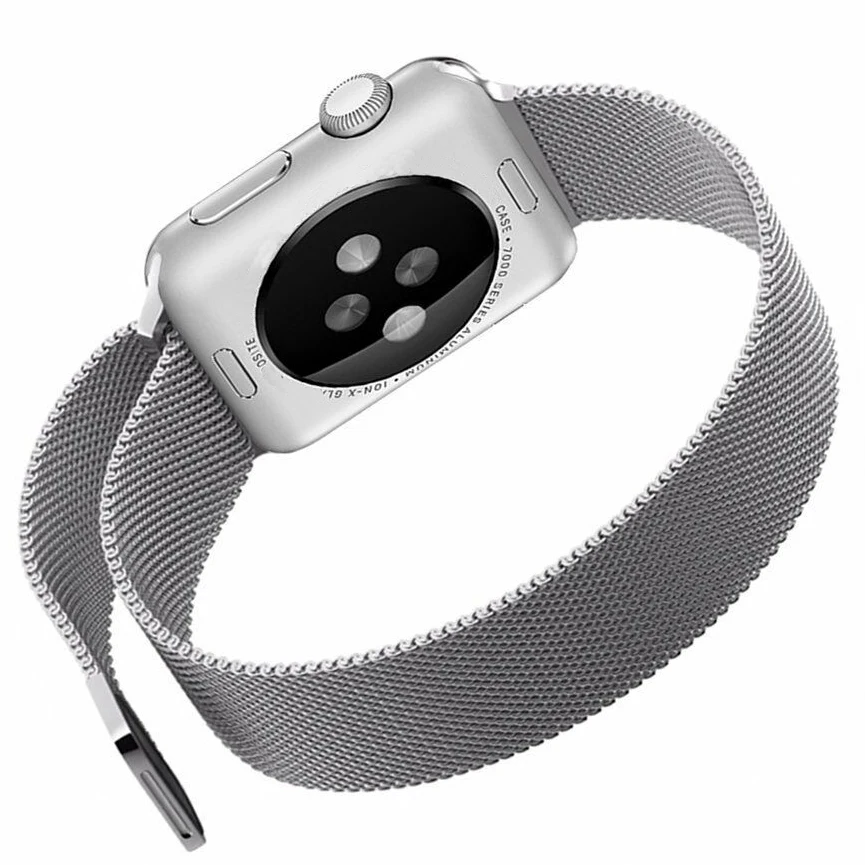 Для Apple Watch Series 5 4 3 2 1 42 мм 44 нержавеющая сталь Миланская петля ремешок
