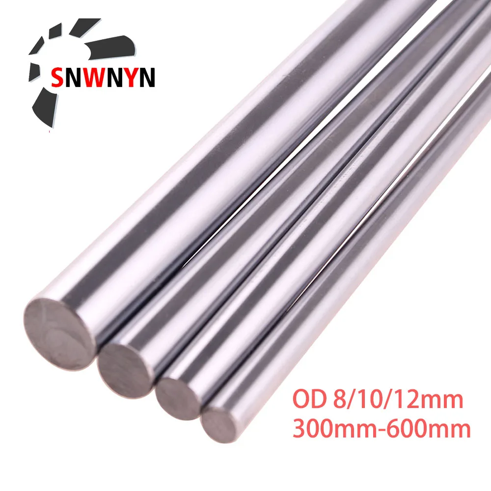 

2PCS Optical Axis OD 8mm 10mm 12mm Length 300mm - 600mm Linear Shaft Cylinder Linear Rail Smooth Round Rod For 3D Printer Parts