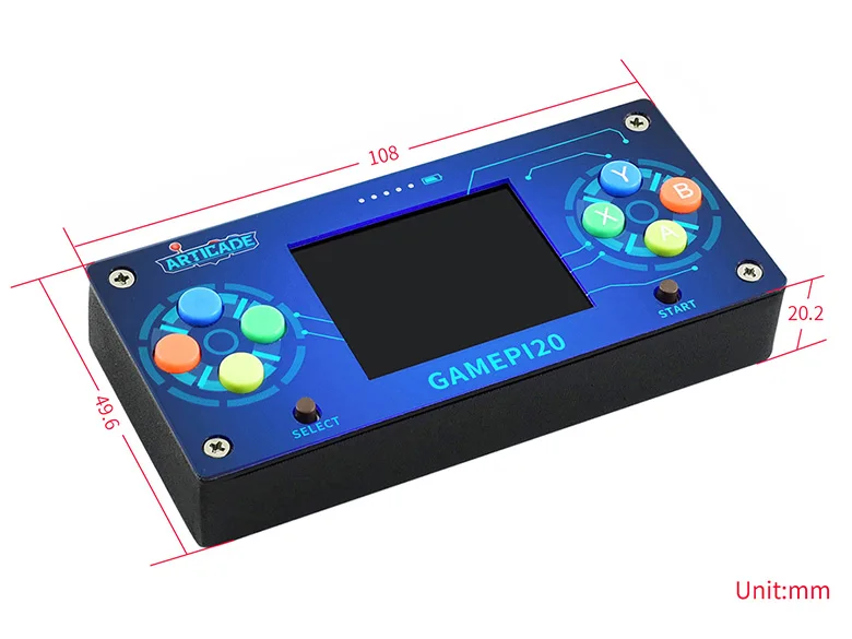 GamePi20 Add-ons для Raspberry Pi Zero для сборки GamePi20 плеер мини портативная игровая консоль с 2,0 дюймовым ips-дисплеем
