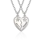 Модное Трендовое ожерелье с подвеской в виде разбитого сердца, цепочка с надписью Best Friends Forever, чокер-пазл дружбы, подарок для женщин и девушек